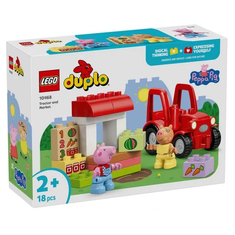 Produktbild: LEGO DUPLO 10468 Peppa Wutz Traktor und Marktstand, Traktor Spielzeug