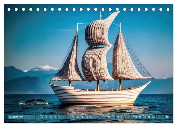Produktbild: Stricken einmal anders (Tischkalender 2026 DIN A5 quer), CALVENDO Monatskalender