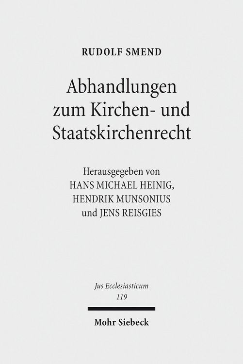 Produktbild: Abhandlungen zum Kirchen- und Staatskirchenrecht