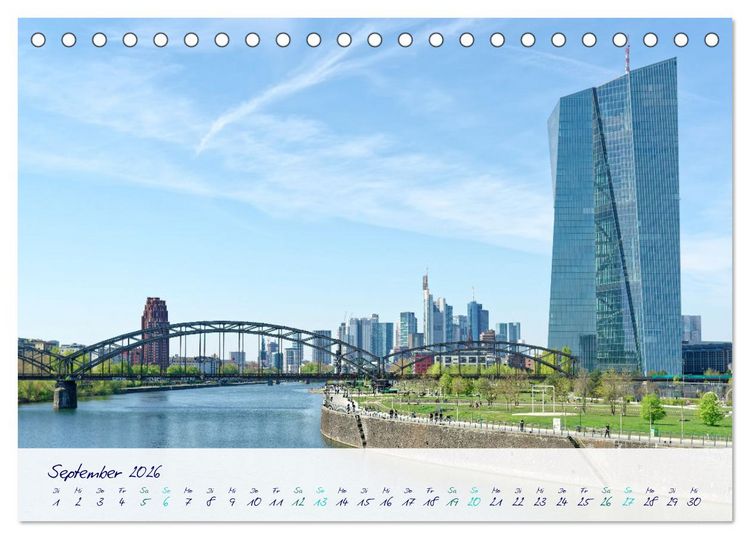 Produktbild: Furioses Frankfurt am Main (Tischkalender 2026 DIN A5 quer), CALVENDO Monatskalender