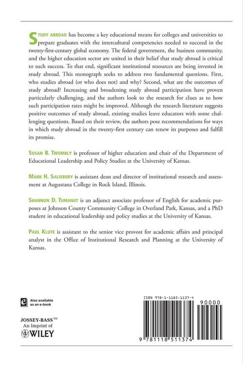 Produktbild: Twombly, S: Study Abroad in a New Global Century