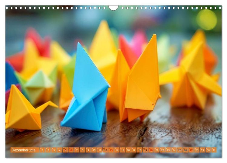 Produktbild: Origami-Formen (Wandkalender 2026 DIN A3 quer), CALVENDO Monatskalender