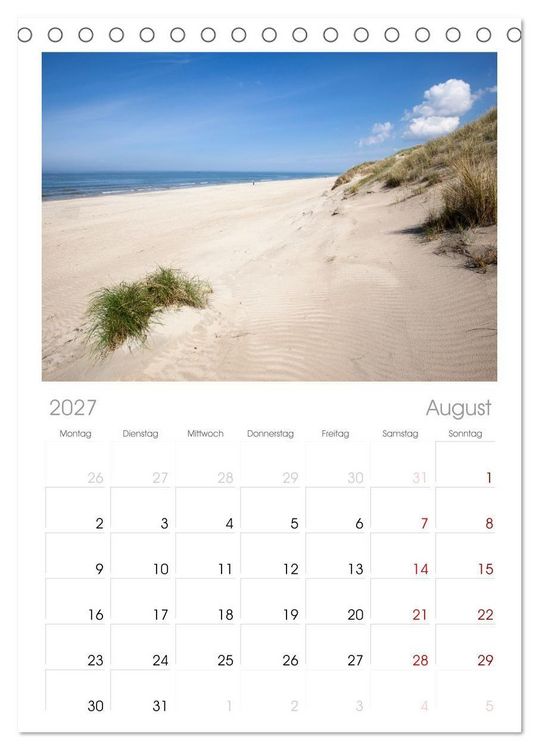 Produktbild: Tischplaner 2027 - Baltrum - Momente einer Reise (A5 Tischkalender zum Aufstellen) CALVENDO
