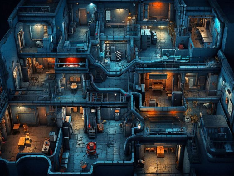 Produktbild: CALVENDO Puzzle Verwinkelter Raum in einem Computerspiel - Gamer | 1000 Teile Lege-Gr&ouml;&szlig;e 64x48cm Foto-Puzzle f&uuml;r gl&uuml;ckliche Stunden