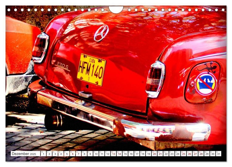 Produktbild: Best of Ponton - Der Klassiker von Mercedes-Benz in Kuba (Wandkalender 2025 DIN A4 quer), CALVENDO Monatskalender