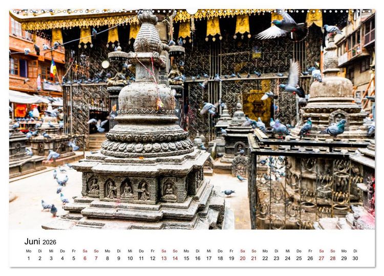 Produktbild: Impressionen aus Kathmandu (hochwertiger Premium Wandkalender 2026 DIN A2 quer), Kunstdruck in Hochglanz