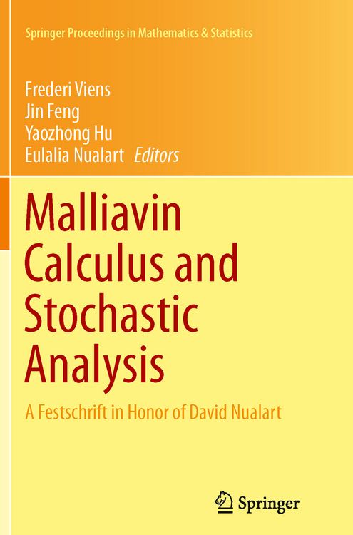Produktbild: Malliavin Calculus and Stochastic Analysis