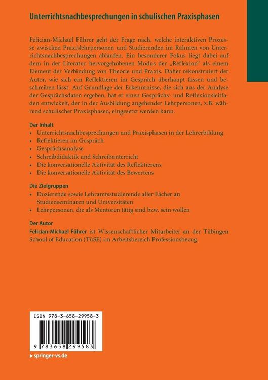 Produktbild: Unterrichtsnachbesprechungen in schulischen Praxisphasen