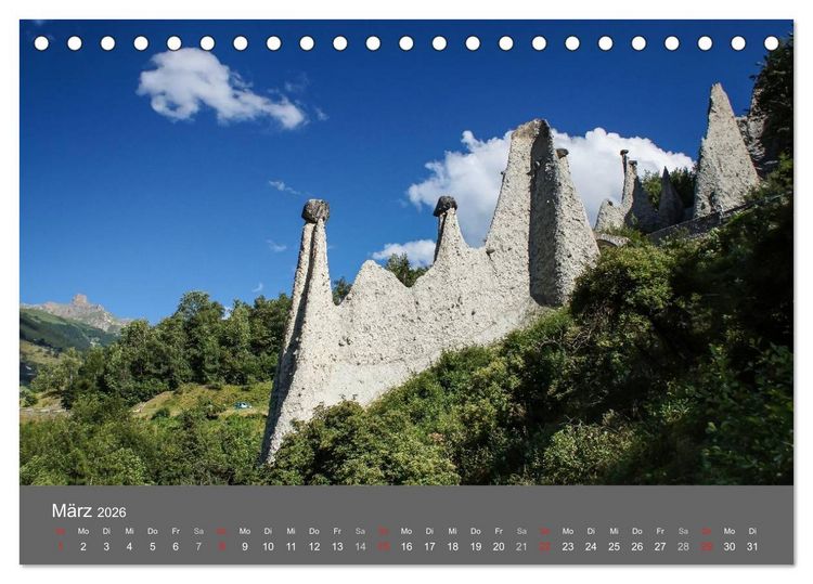 Produktbild: Wallis. Perle der Schweiz (Tischkalender 2026 DIN A5 quer), CALVENDO Monatskalender