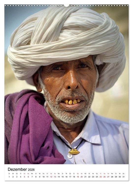 Produktbild: Portraits - Nordindien (hochwertiger Premium Wandkalender 2026 DIN A2 hoch), Kunstdruck in Hochglanz