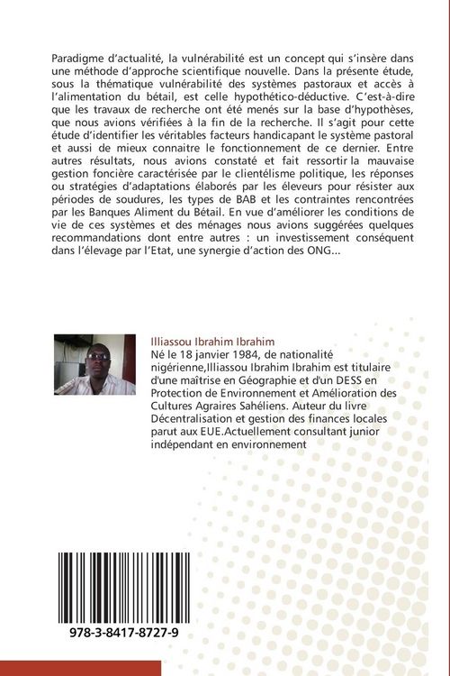 Produktbild: Vuln&eacute;rabilit&eacute; des syst&egrave;mes pastoraux