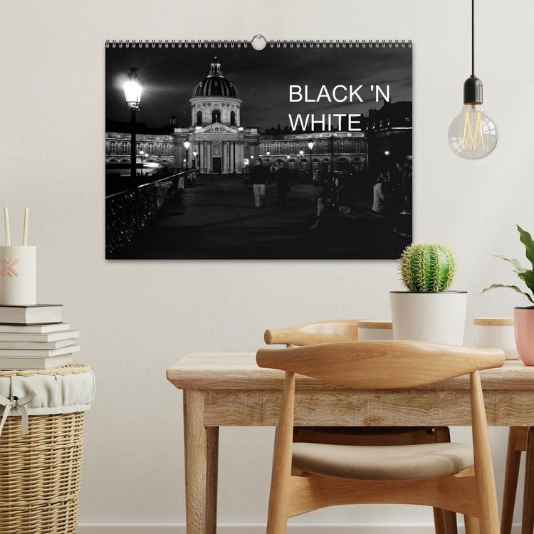 Produktbild: BLACK 'N WHITE (Wandkalender 2026 DIN A3 quer), CALVENDO Monatskalender