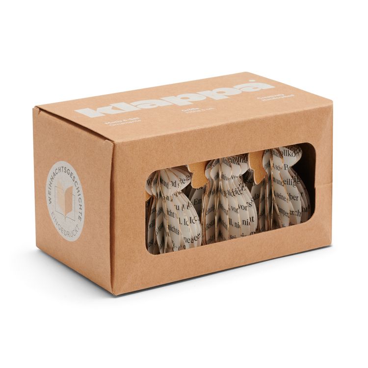 Produktbild: Engel 6er Set Wabendekor 6 cm, "Buchseiten"