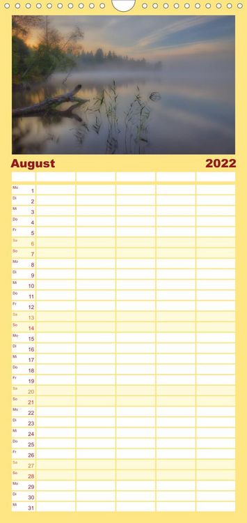 Produktbild: Familienplaner Licht &uuml;ber Alpenlandschaften (Wandkalender 2022 , 21 cm x 45 cm, hoch)
