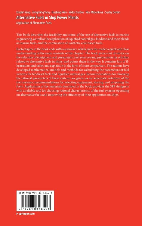 Produktbild: Alternative Fuels in Ship Power Plants
