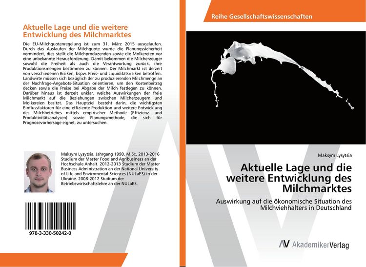 Produktbild: Aktuelle Lage und die weitere Entwicklung des Milchmarktes