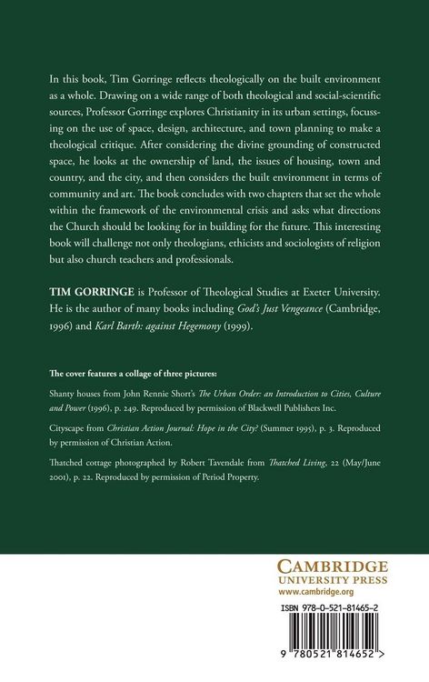 Produktbild: A Theology of the Built Environment