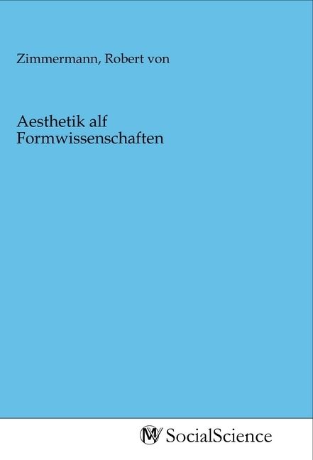 Produktbild: Aesthetik alf Formwissenschaften