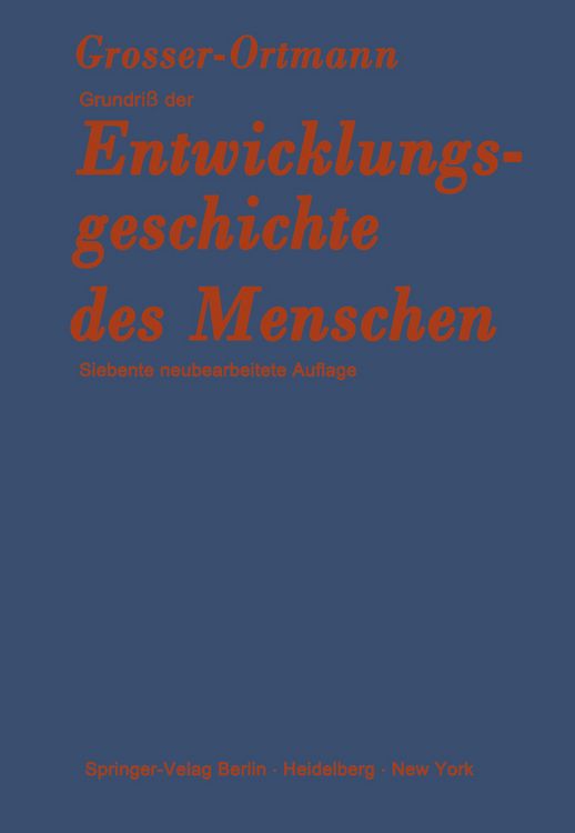 Produktbild: Grundri&szlig; der Entwicklungsgeschichte des Menschen