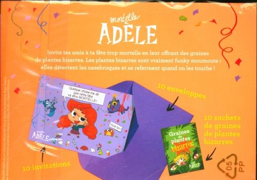 Produktbild: Mortelle Ad&egrave;le : 10 invitations + 10 sachets de graines &agrave; offrir