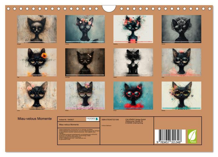 Produktbild: Miau-velous Momente (Wandkalender 2026 DIN A4 quer), CALVENDO Monatskalender