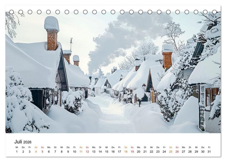 Produktbild: Winterzauber - Nordwind und Schneegest&ouml;ber (Tischkalender 2026 DIN A5 quer), CALVENDO Monatskalender