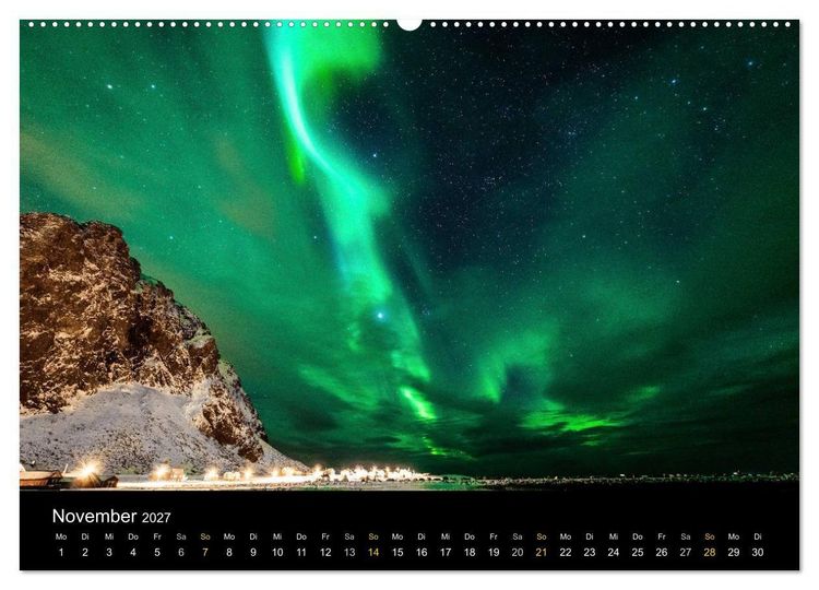 Produktbild: Magische N&auml;chte - POLARLICHT (Wandkalender 2027 DIN A2 quer), CALVENDO Monatskalender