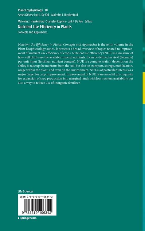 Produktbild: Nutrient Use Efficiency in Plants