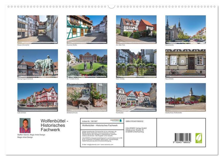 Produktbild: Wolfenb&uuml;ttel - Historisches Fachwerk (hochwertiger Premium Wandkalender 2026 DIN A2 quer), Kunstdruck in Hochglanz