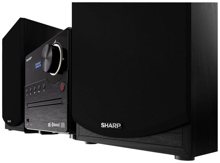Produktbild: Sharp XL-B517D Stereoanlage Bluetooth&reg;, AUX, DAB+, USB, UKW, Inkl. Fernbedienung 45 W Schwarz, Holz
