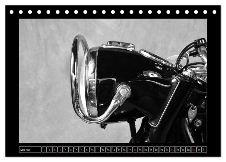Produktbild: BMW R69S in schwarzweiss (Tischkalender 2025 DIN A5 quer), CALVENDO Monatskalender