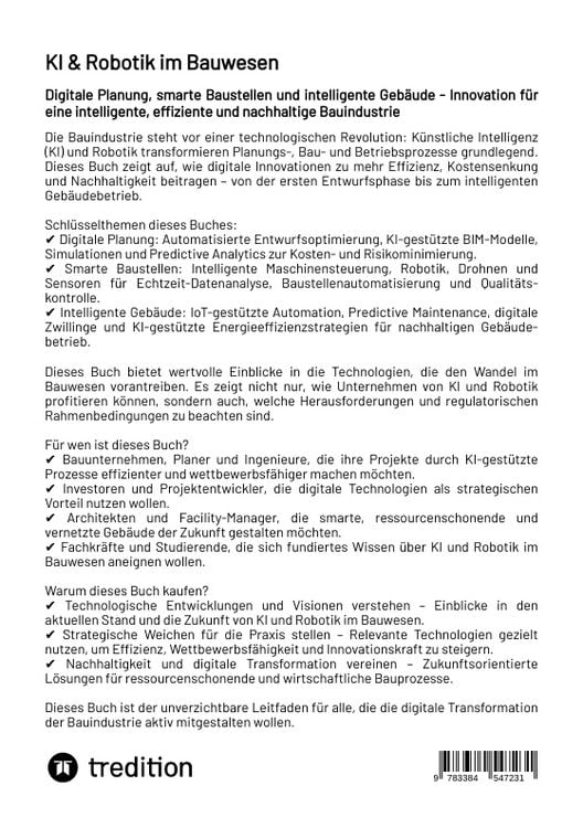 Produktbild: KI & Robotik im Bauwesen