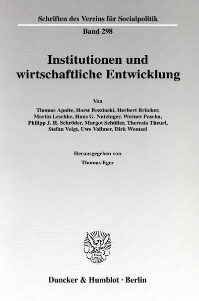 Produktbild: Institutionen und wirtschaftliche Entwicklung.