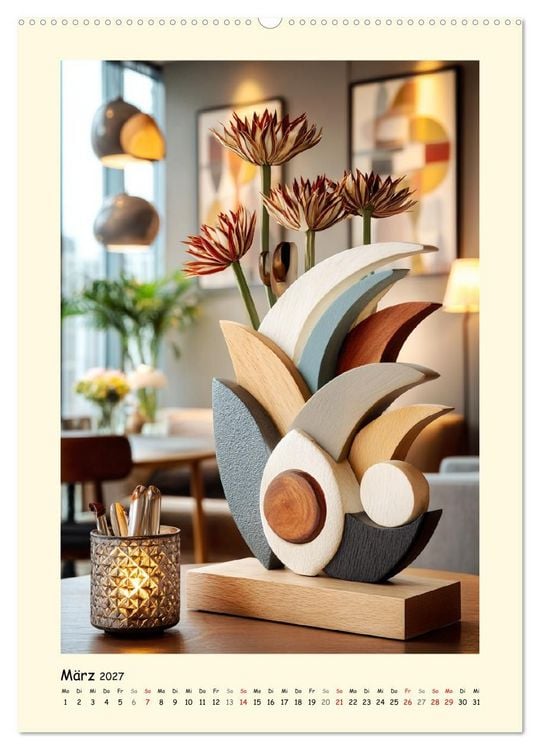 Produktbild: &Auml;sthetik aus Holz. Moderne Wohnkunst in eleganten Formen (Wandkalender 2027 DIN A2 hoch), CALVENDO Monatskalender