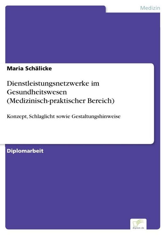 Produktbild: Dienstleistungsnetzwerke im Gesundheitswesen (Medizinisch-praktischer Bereich)