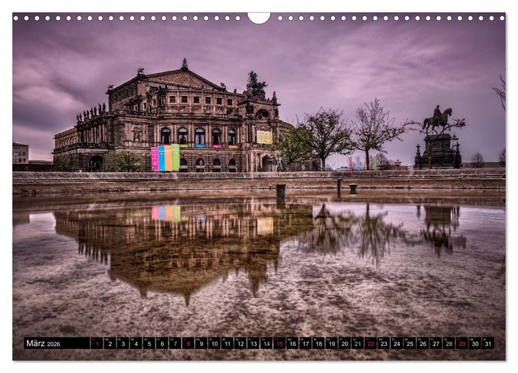 Produktbild: Barockperle Dresden (Wandkalender 2026 DIN A3 quer), CALVENDO Monatskalender