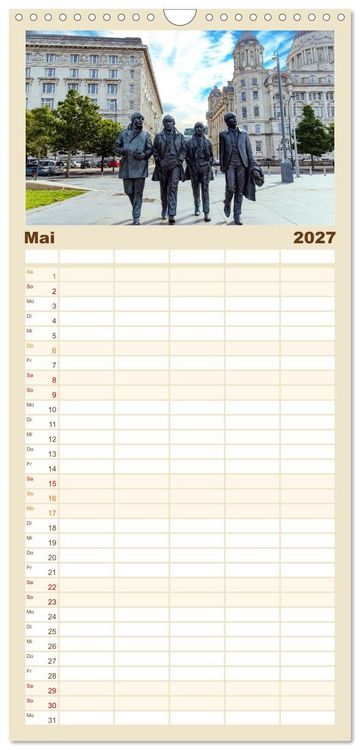 Produktbild: Familienplaner 2027 - Faszination Liverpool mit 5 Spalten (Wandkalender, 21 x 45 cm) CALVENDO