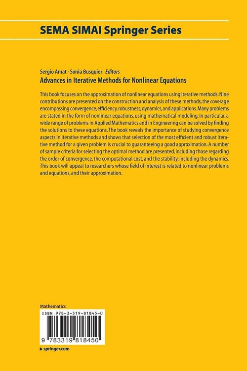 Produktbild: Advances in Iterative Methods for Nonlinear Equations