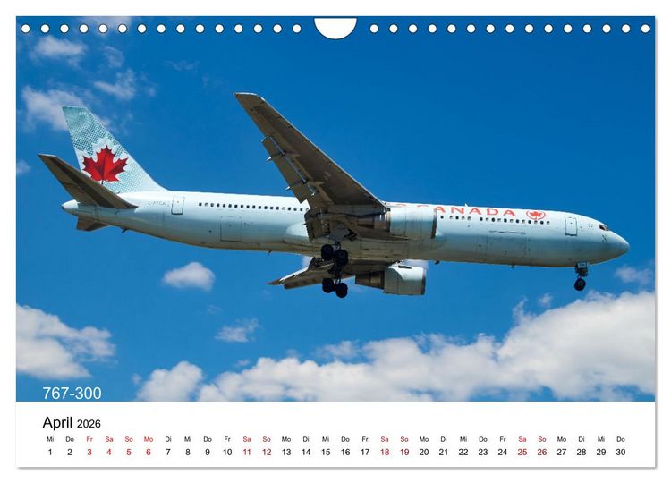 Produktbild: Flugzeuge von Boeing (Wandkalender 2026 DIN A4 quer), CALVENDO Monatskalender