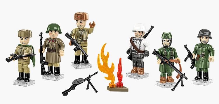 Produktbild: COBI Historical Collection 2061 - Battle of Stalingrad, WWII, 6 Spielfiguren, 76 Klemmbausteine
