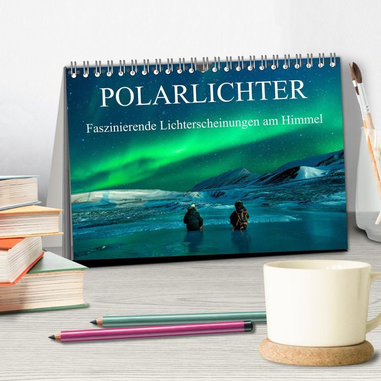 Produktbild: Faszinierende Lichterscheinungen am Himmel - Polarlichter (Tischkalender 2026 DIN A5 quer), CALVENDO Monatskalender