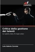 Produktbild: Critica della gestione dei talenti