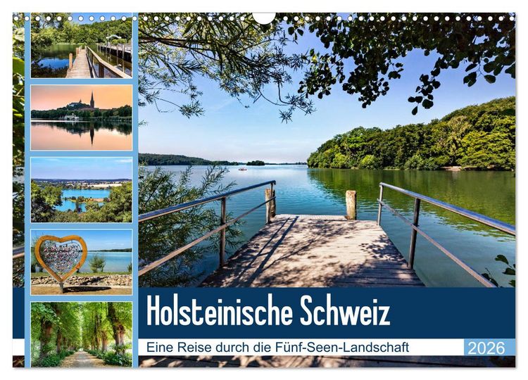 Produktbild: Holsteinische Schweiz - F&uuml;nf-Seen-Landschaft (Wandkalender 2026 DIN A3 quer), CALVENDO Monatskalender