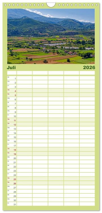 Produktbild: Familienplaner 2026 - Albanien. Eine Entdeckungsreise. mit 5 Spalten (Wandkalender, 21 x 45 cm) CALVENDO