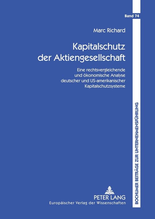 Produktbild: Kapitalschutz der Aktiengesellschaft