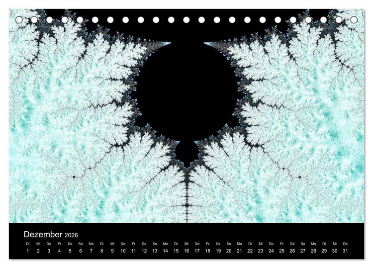 Produktbild: Fraktale - Farben - Formen 2026 (Tischkalender 2026 DIN A5 quer), CALVENDO Monatskalender