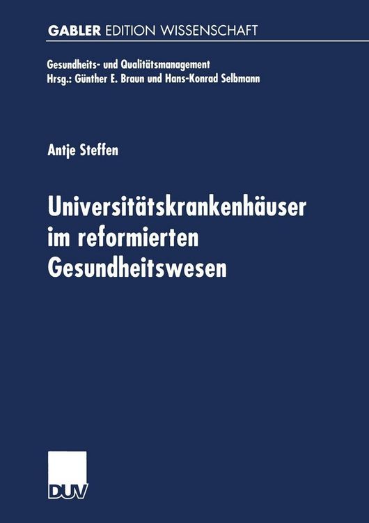 Produktbild: Universit&auml;tskrankenh&auml;user im reformierten Gesundheitswesen