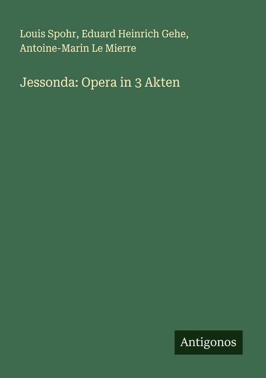Produktbild: Jessonda: Opera in 3 Akten