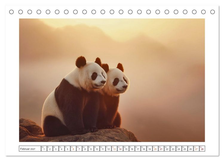 Produktbild: Panda Magie (Tischkalender 2027 DIN A5 quer), CALVENDO Monatskalender