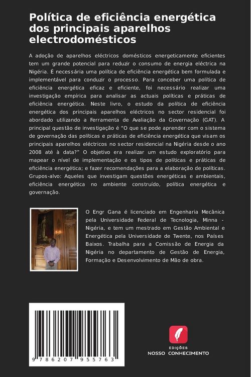 Produktbild: Pol&iacute;tica de efici&ecirc;ncia energ&eacute;tica dos principais aparelhos electrodom&eacute;sticos